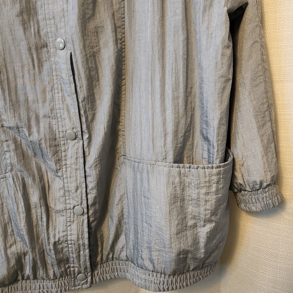 ✨ Vintage Y2K Crinkle Nylon Jacket Metallic XL 🧥 - Picture 3 of 7